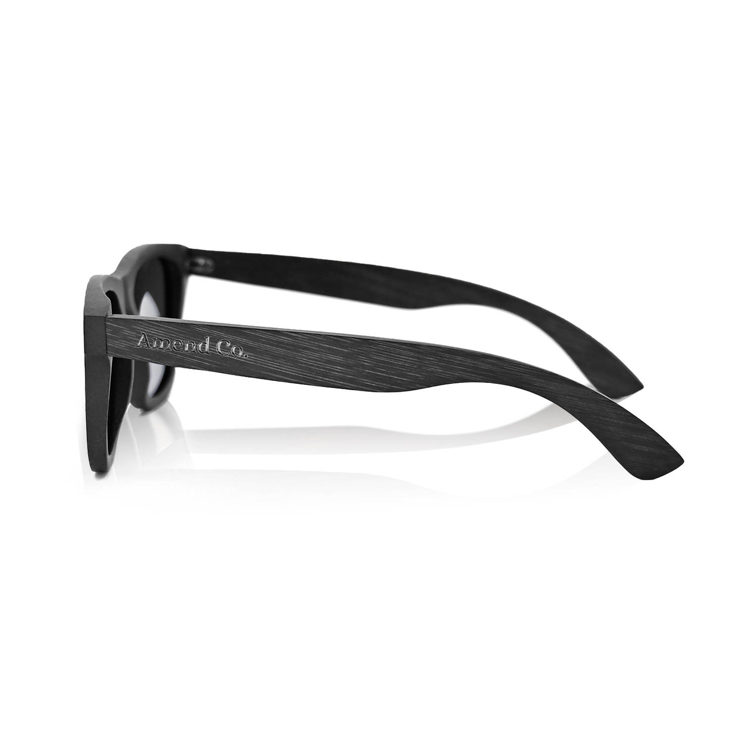 Amend Co. black sunglasses made from bamboo, sustainable