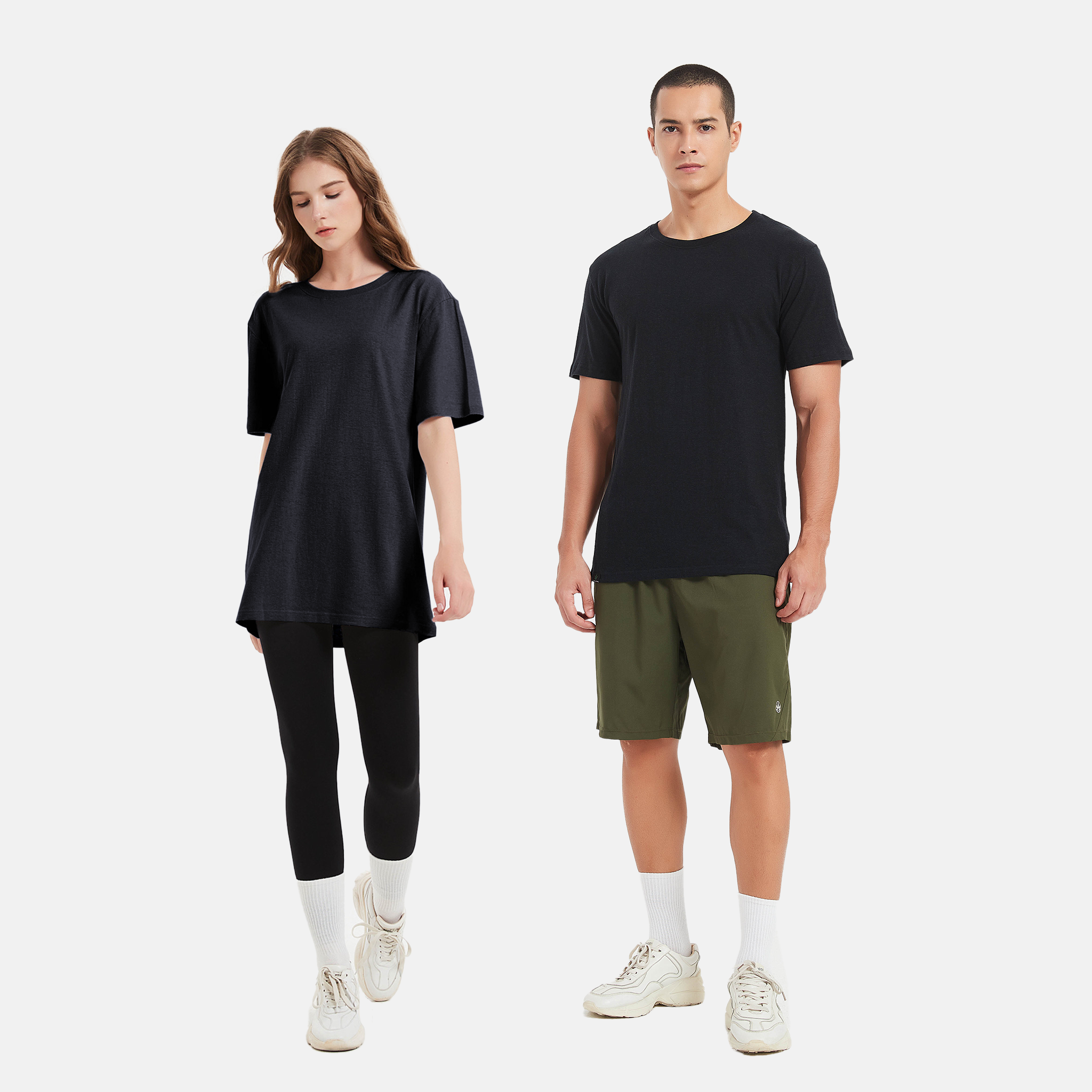 Classic black t-shirt, ideal for sustainable living, Mens and Womens