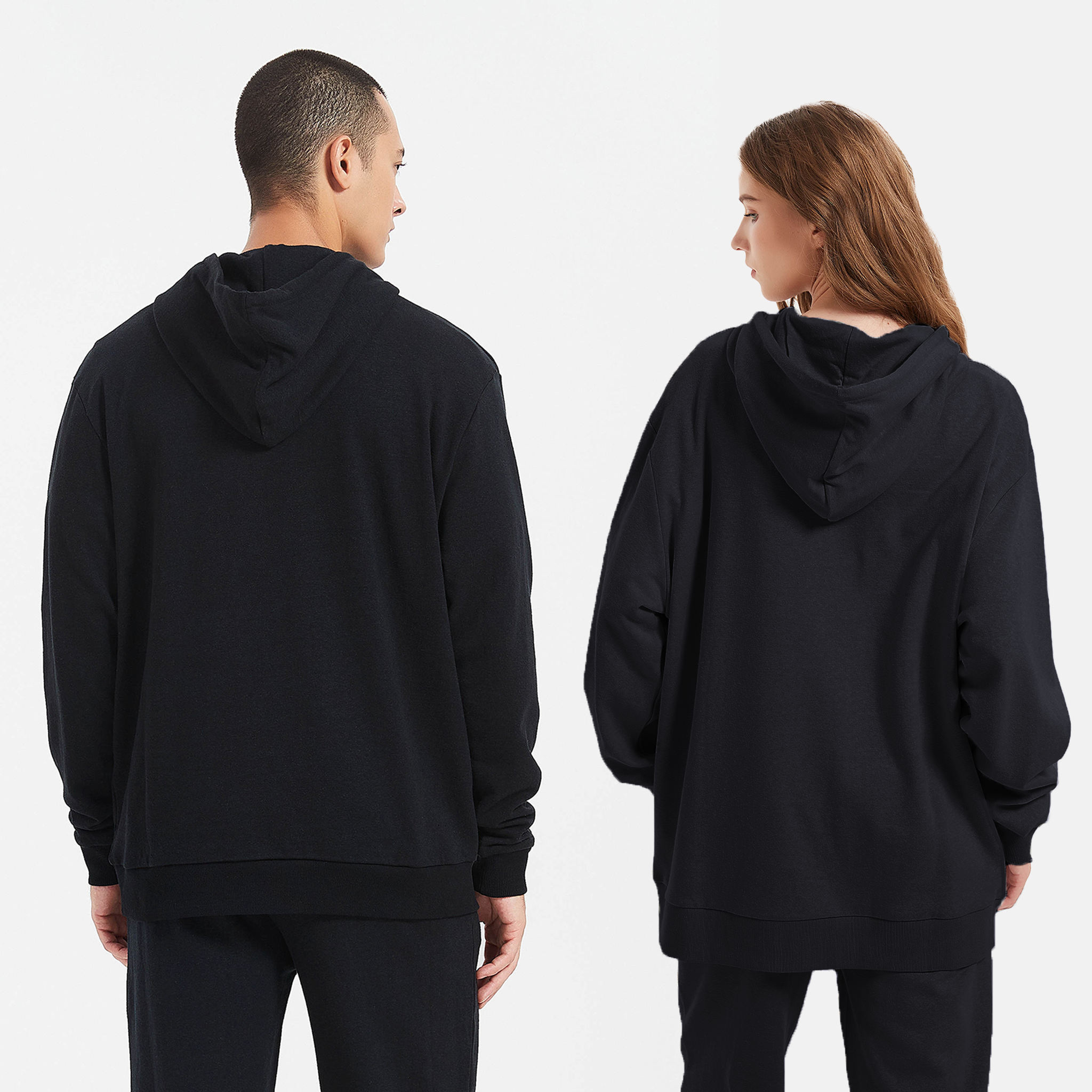 Eco-conscious black hoodie, Sustainable style for every wardrobe, Unisex