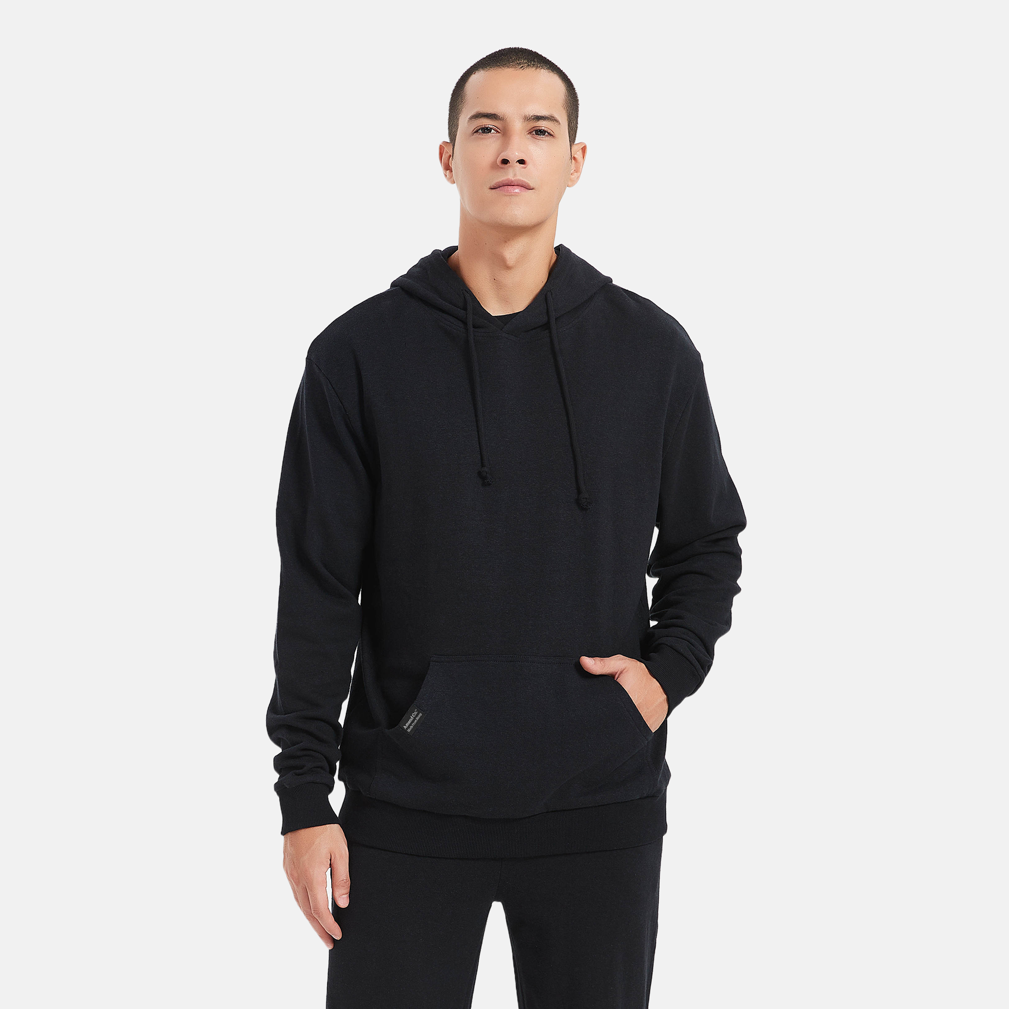 Timelessly stylish black sustainable hoodie setting the standard for ethical fashion, Sustainable Clothing, Unisex