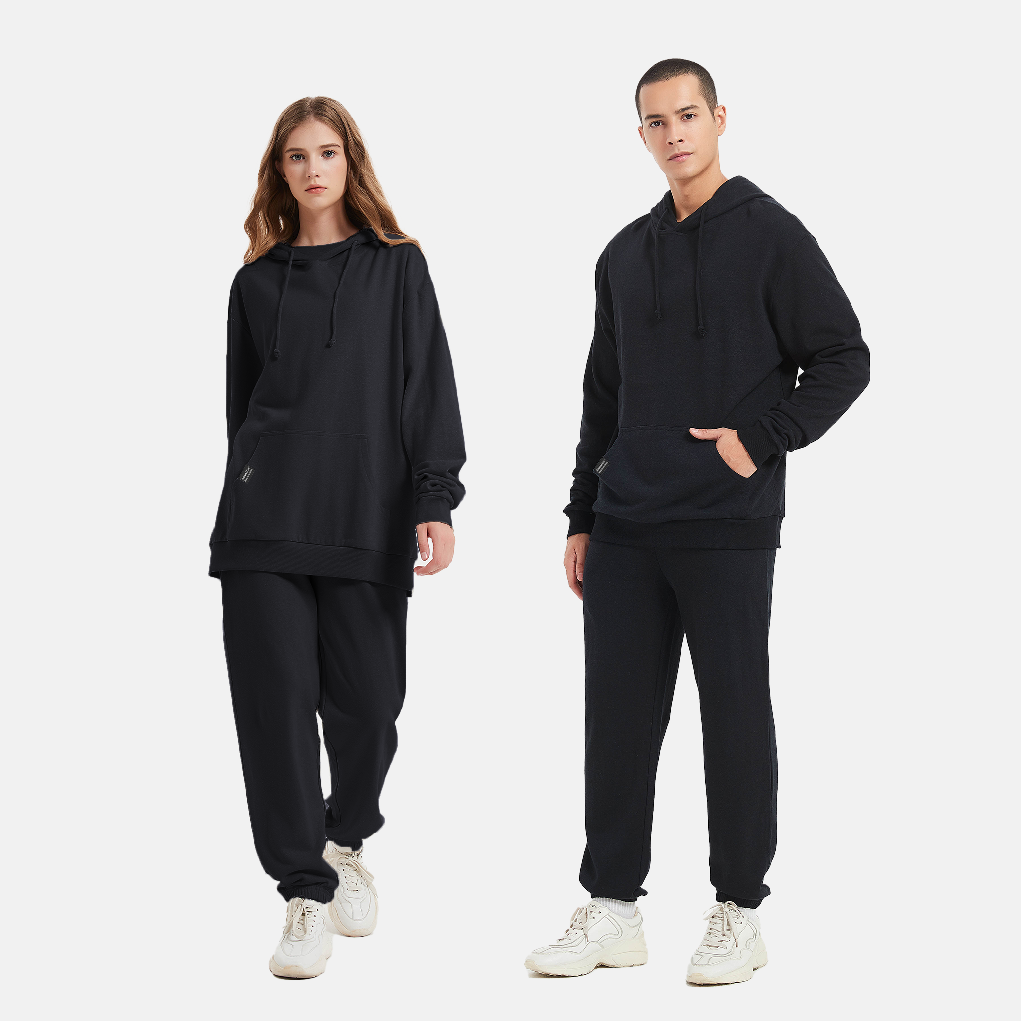Timeless stylish black sustainable hoodie, eco-friendly fashion, Sustainable Clothing, Unisex, Mens and Womens