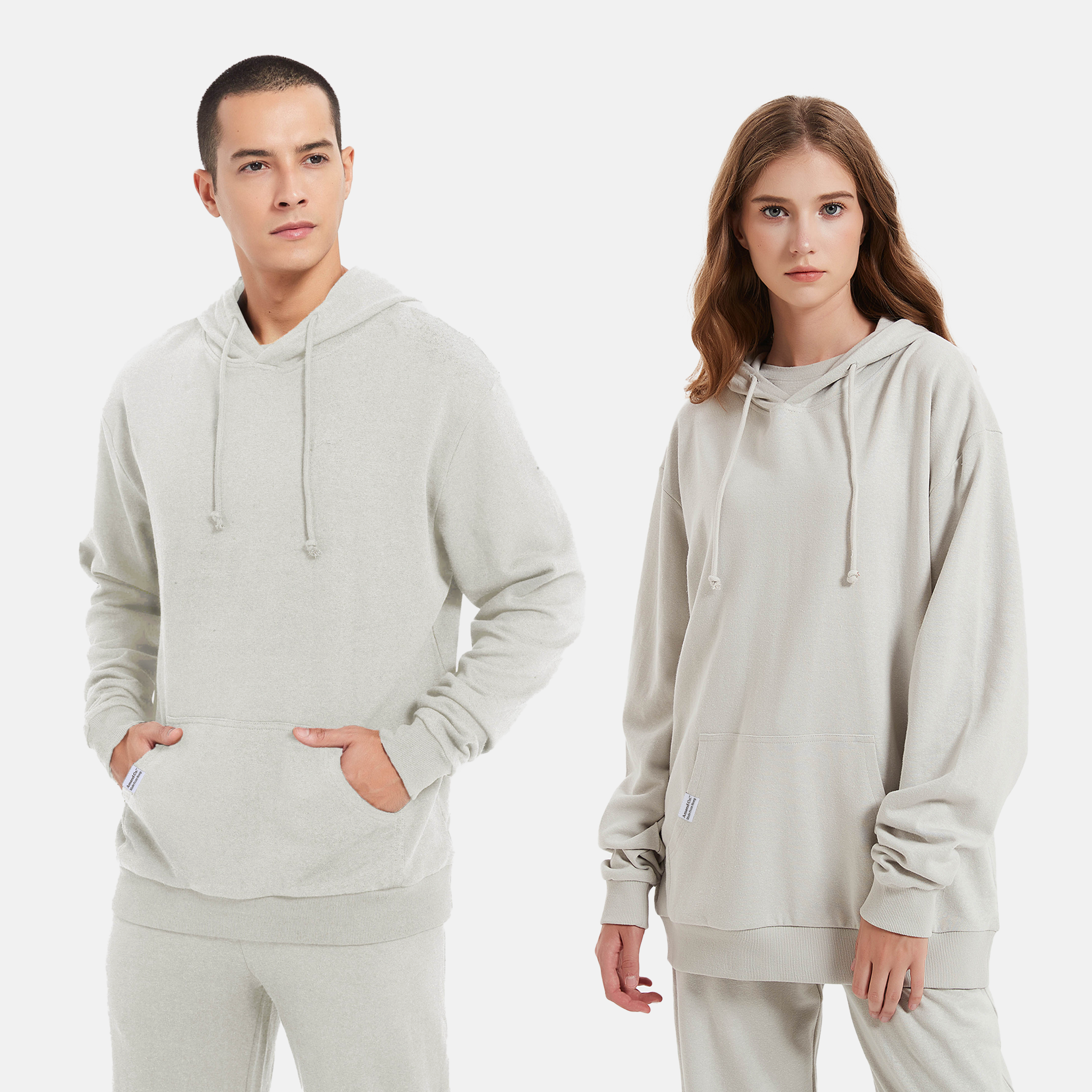 Gray sustainable fashion hoodie eco-friendly style, Mens and Womens
