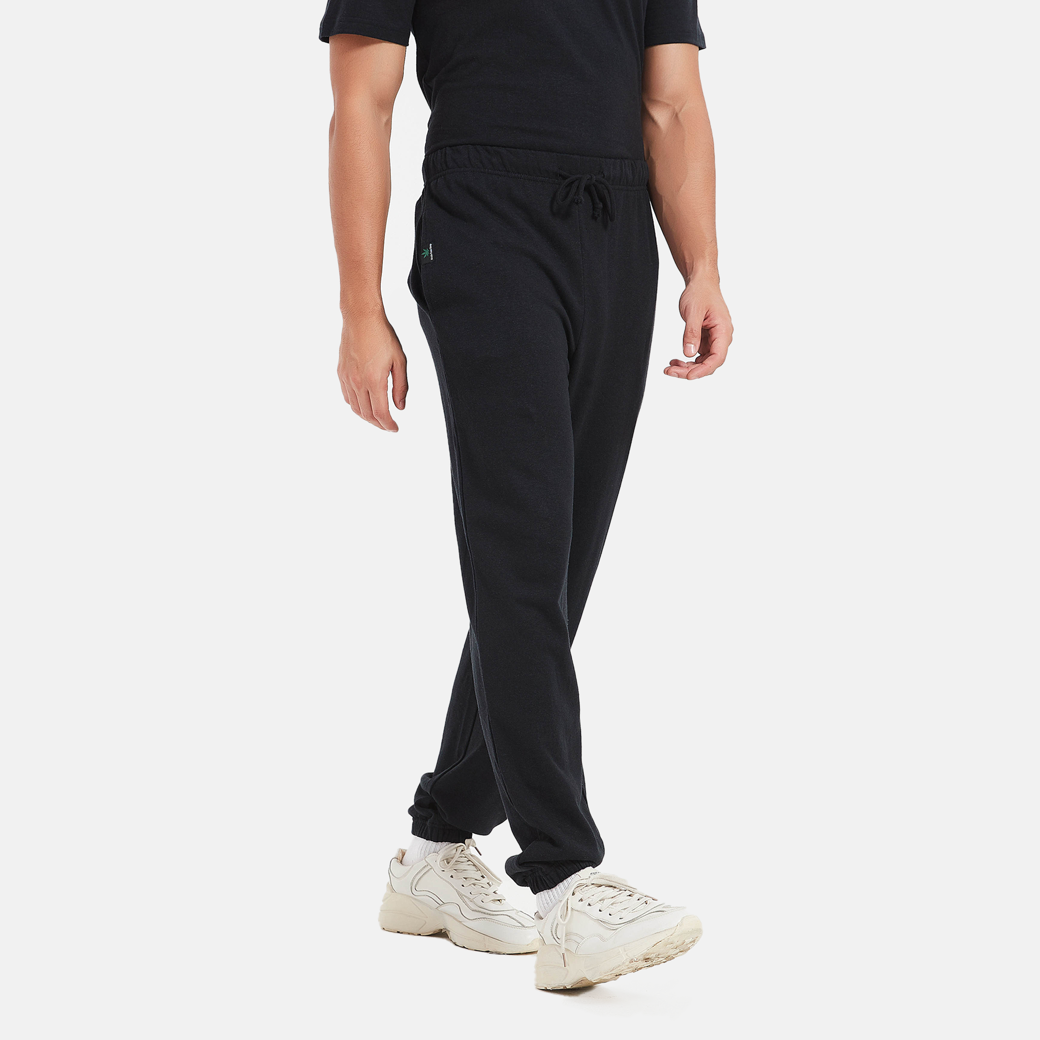 Organic Cotton Sweatpants in Black, Sustainable Loungewear Essential, Mens and Womens