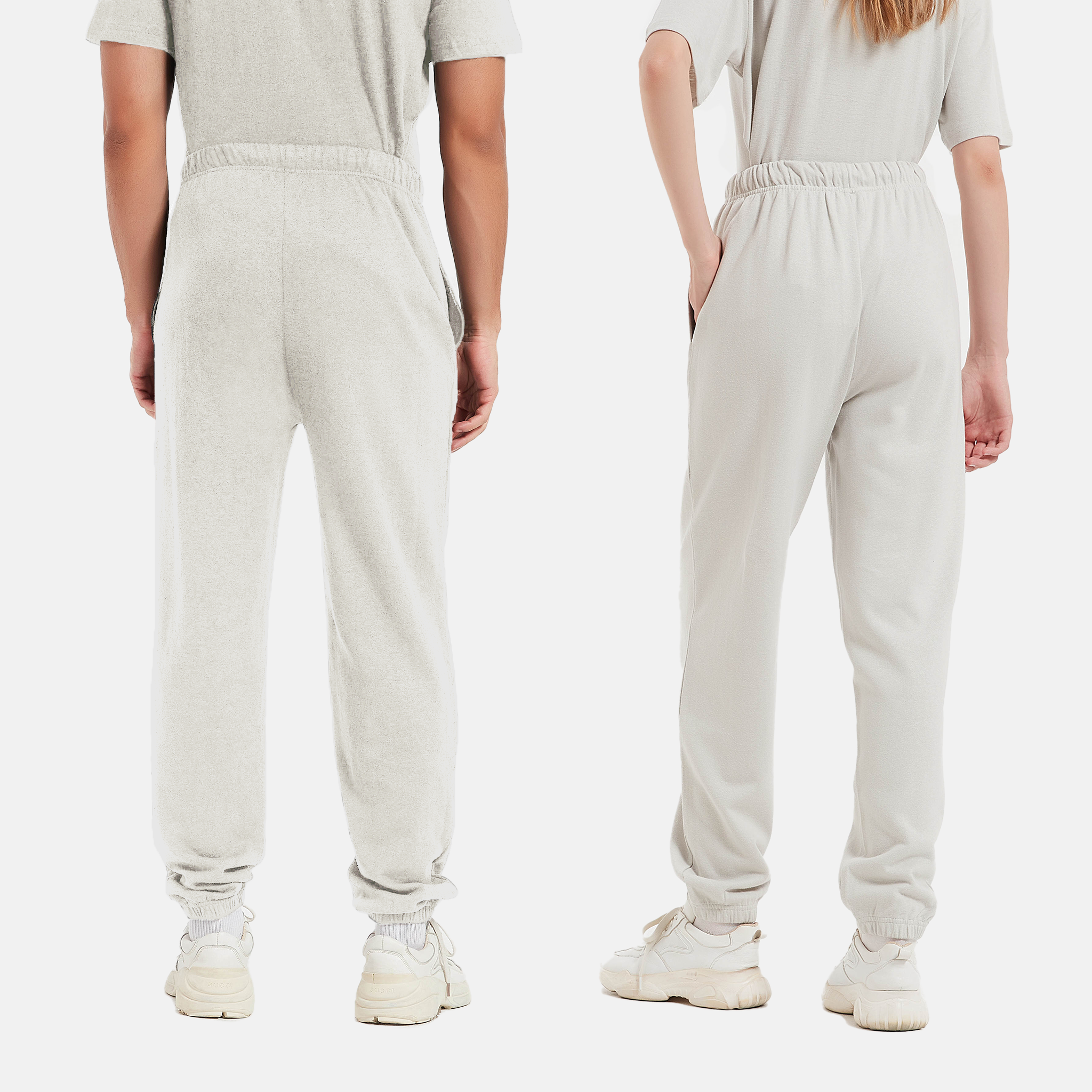 Sustainable Gray Joggers, Ethically Sourced Sweatpants for Eco-Friendly Fashion, Unisex