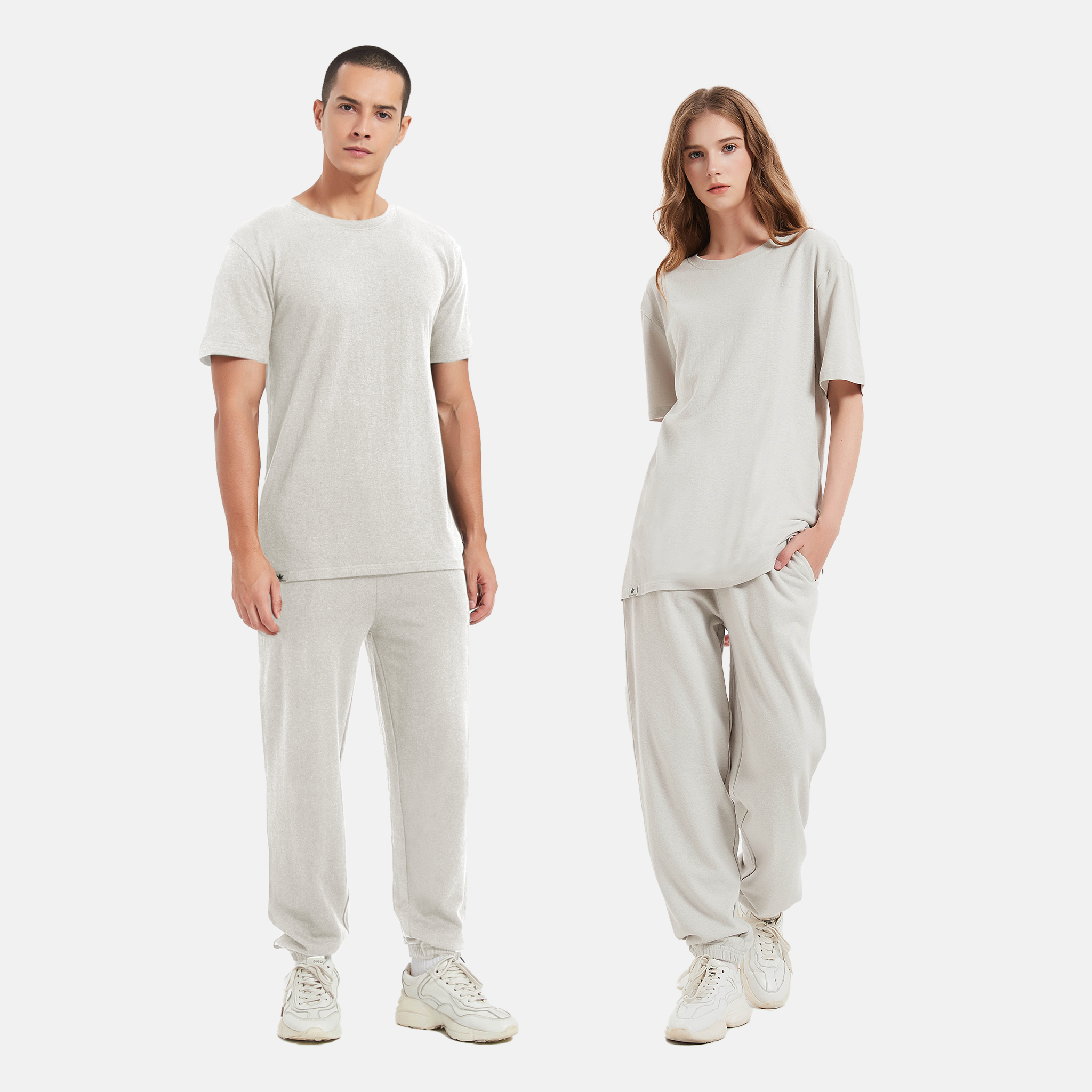 Sustainable Gray Activewear, Ethically Made Joggers for Fitness and Relaxation, Mens and Womens