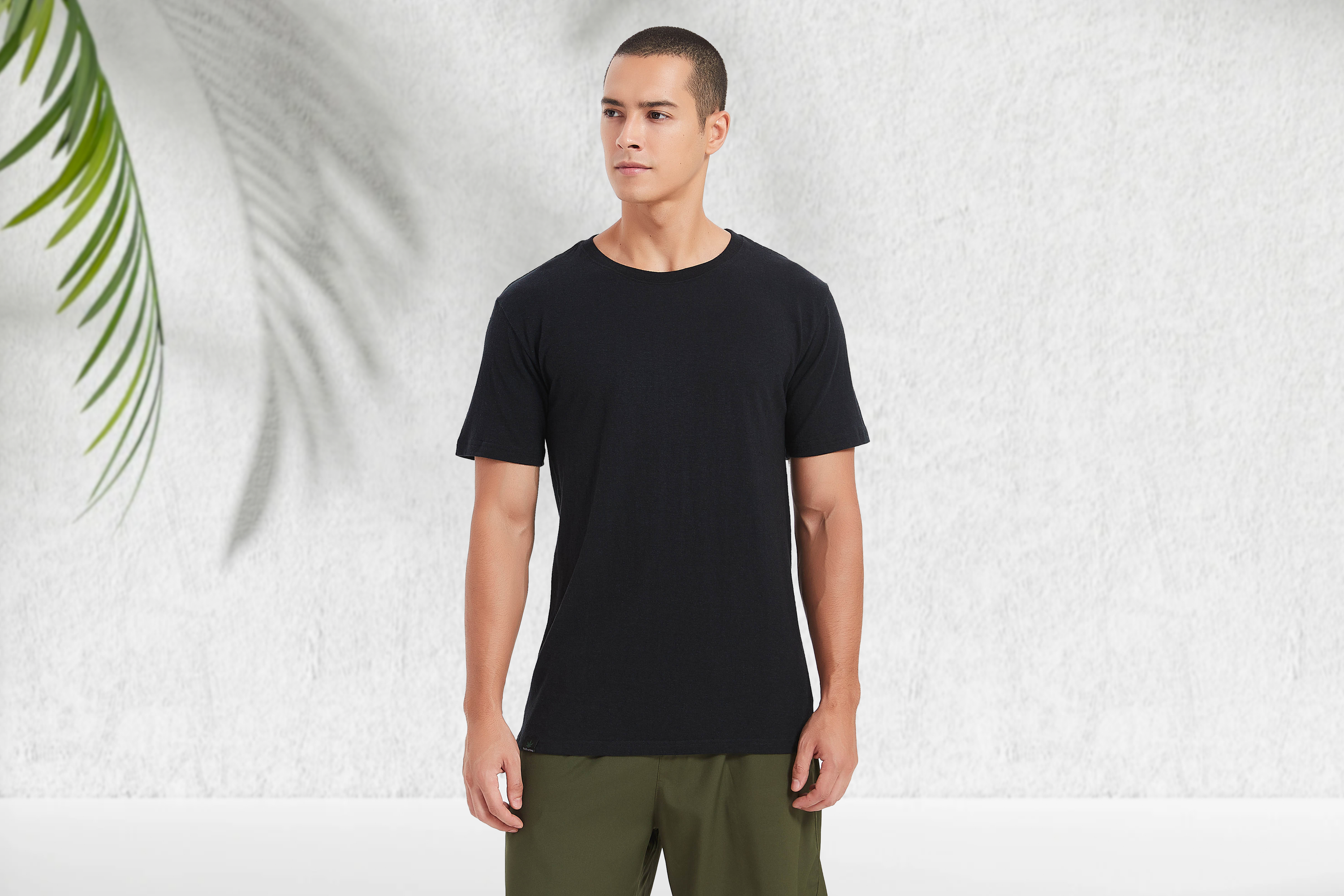 Sustainable organic black t-shirt, eco-friendly, natural, essential, tee, mens, womens, unisex