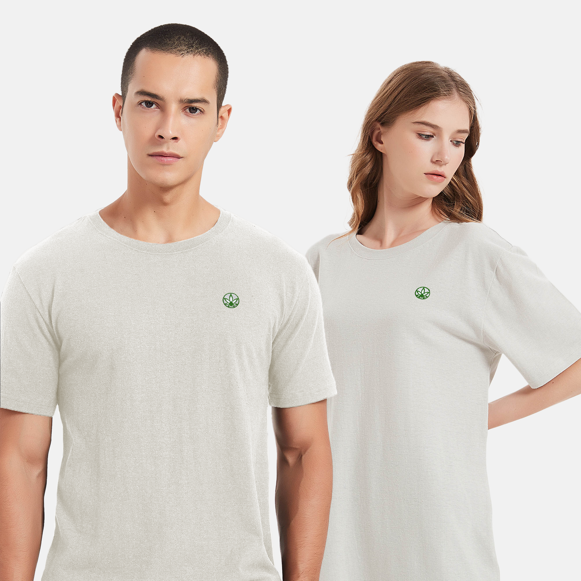 Elevated eco-fashion, with the Amend Co. gray logo t-shirt you are embracing a more sustainable lifestyle with its organic cotton and organic hemp composition, Mens and Womens