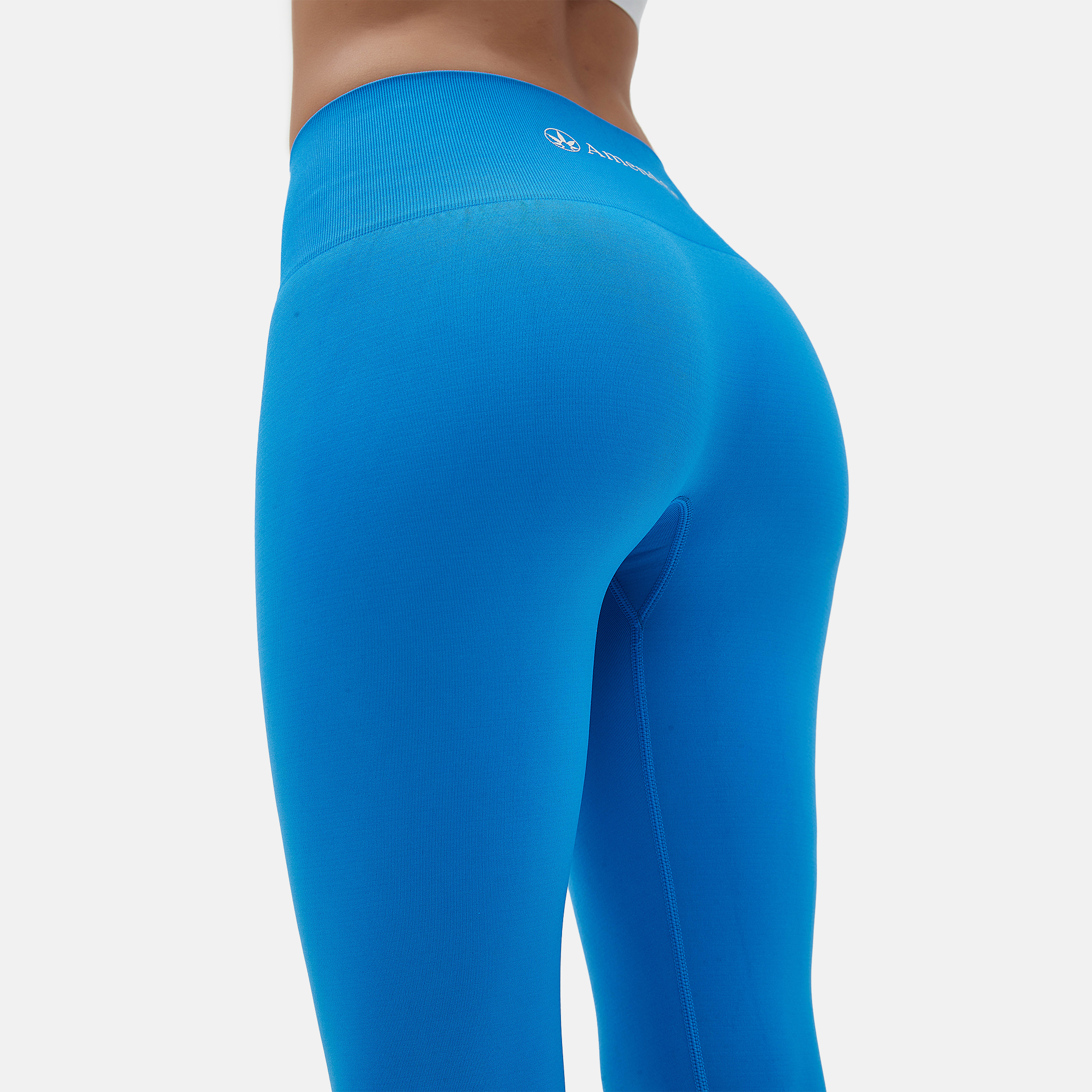 Amend Co. high waist 7/8 seamless blue leggings, yoga, workout, eco-friendly, casual wear, womens