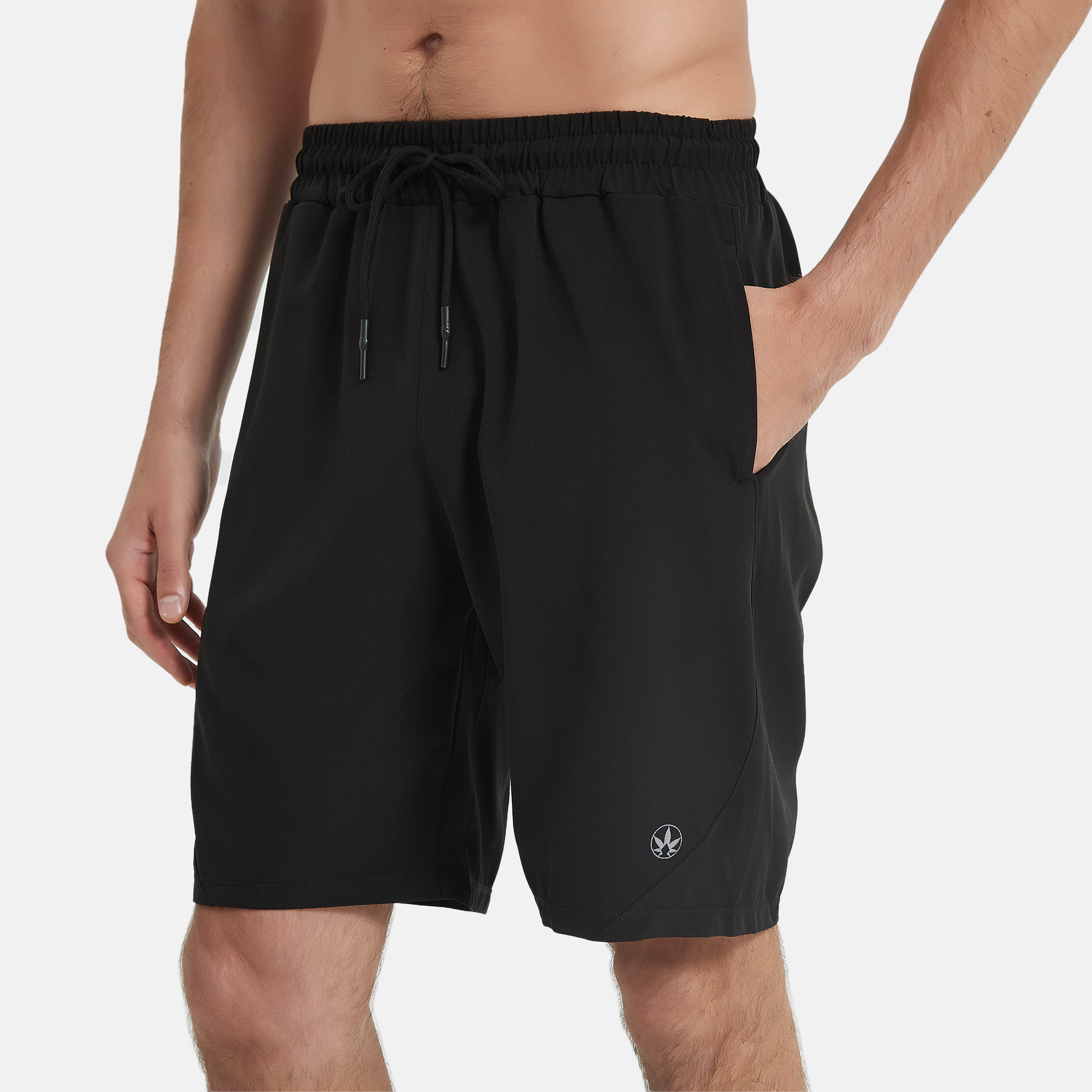 Amend Co. eco-friendly black shorts, yoga, activewear, workout, mens